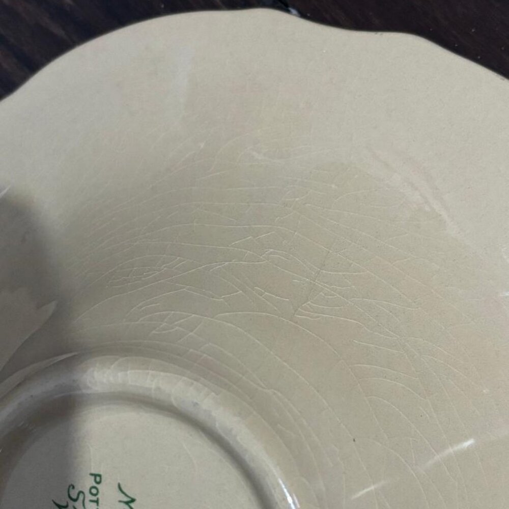 Vintage 1940 Bahl Potteries Nove Rose Sandela Ware Line Centerpiece Bowl 10" - Picture 7 of 10